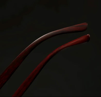 Cartier Wood Grain Pattern & Elegant Black PC Lenses. Sunglasses