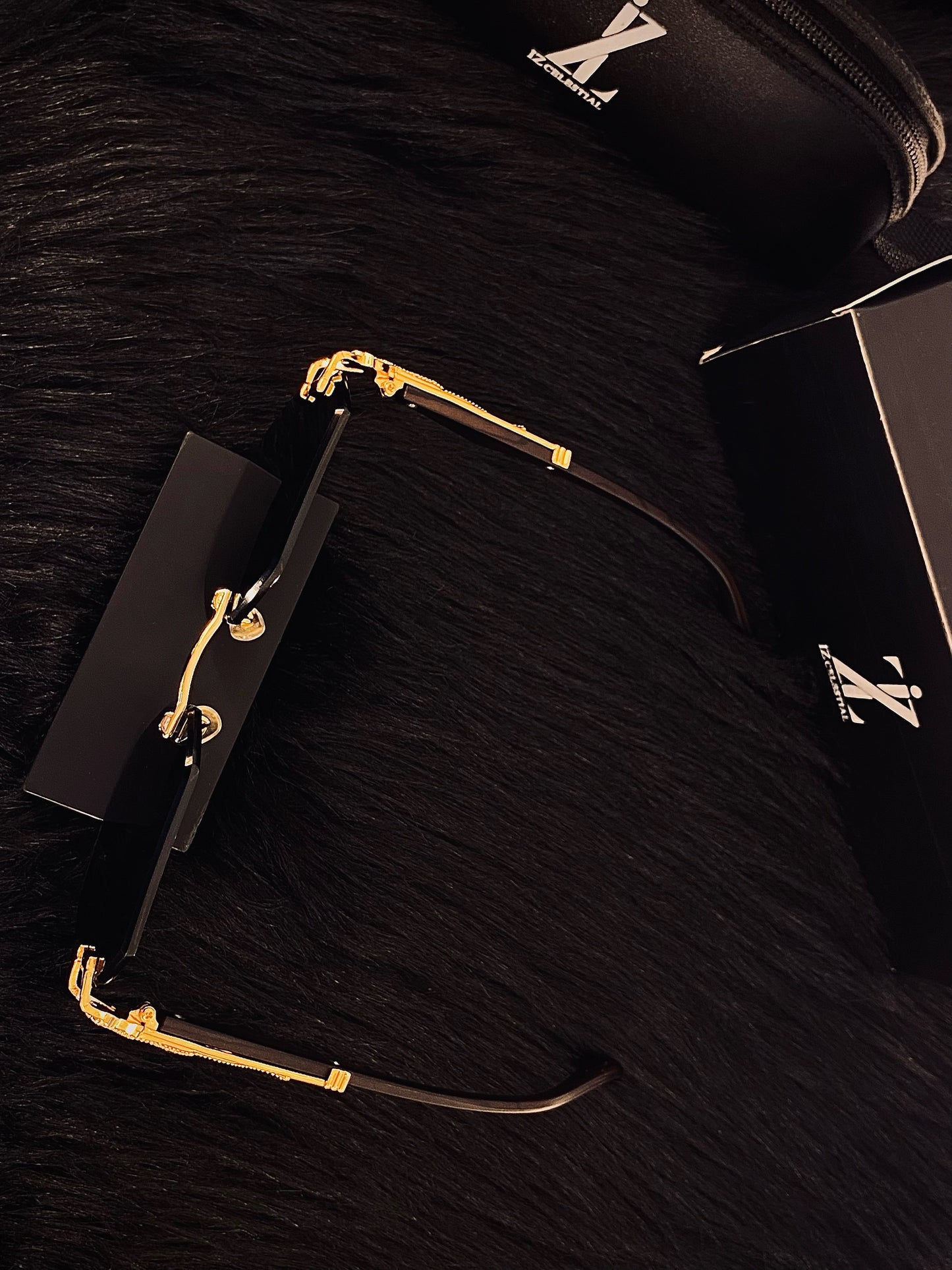 Bold &Elegance : Luxury Frameless Eyewear with Leopard Accent