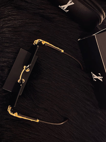 Bold &Elegance : Luxury Frameless Eyewear with Leopard Accent